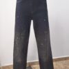 Vaquero ancho azul oscuro con brillo degradado elegante
