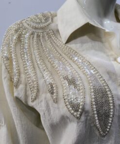 Alternative view of Camisa blanco roto brillante