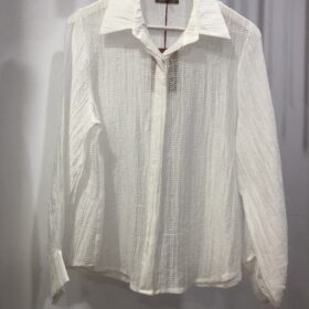 Camisa fina mangas bombacho