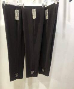 Pantalón Marrón Chocolate Recto Elegante Punto
