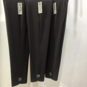 Pantalón Marrón Chocolate Recto Elegante Punto