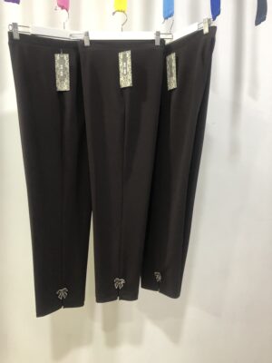 Pantalón Marrón Chocolate Recto Elegante Punto