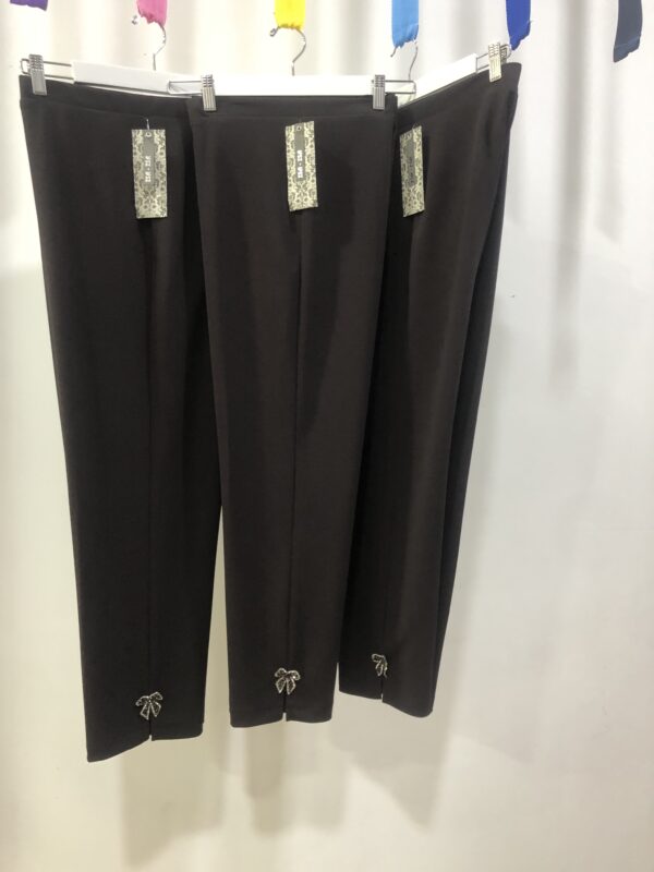 Pantalón Marrón Chocolate Recto Elegante Punto