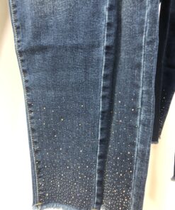 Alternative view of Pantalón Vaquero Pitillo Azul con Brillantes Sexy