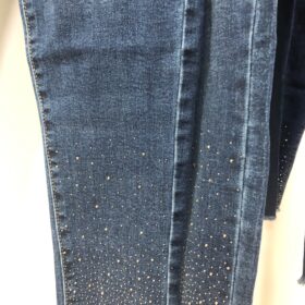 Pantalón Vaquero Pitillo Azul con Brillantes Sexy