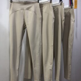 Legging reductor de polipiel beige efecto faja súper elástico