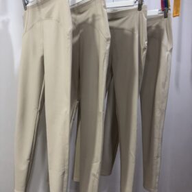 Legging reductor de polipiel beige efecto faja súper elástico