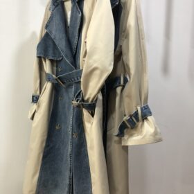 Gabardina Beige con Vaquero Elástica – Estilo Casual Chic