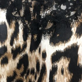 Lencera animal print con puntilla – Top leopardo sensual