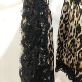 Lencera animal print con puntilla – Top leopardo sensual