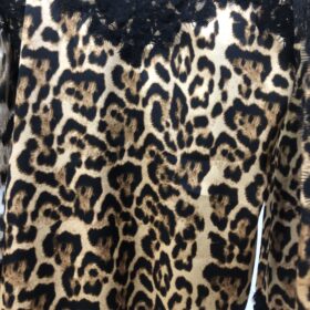 Lencera animal print con puntilla – Top leopardo sensual