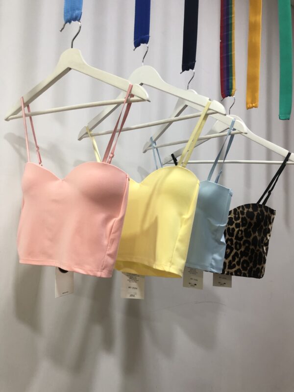 Top corto push up con tirantes ajustables – Colores verano
