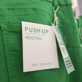Pantalón Recto Push-Up Verde Menta