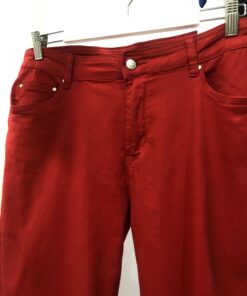 Pantalón rojo push-up recto para mujer | Vaquero atrevido