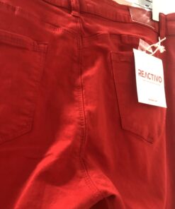 Alternative view of Pantalón rojo push-up recto para mujer | Vaquero atrevido