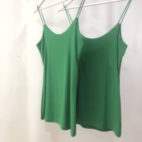 Camiseta básica de tirantes verde botella