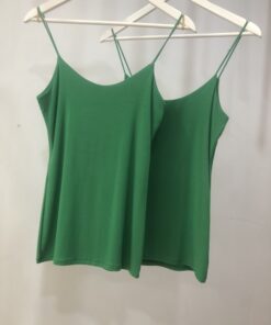 Camiseta básica de tirantes verde botella