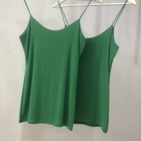 Camiseta básica de tirantes verde botella