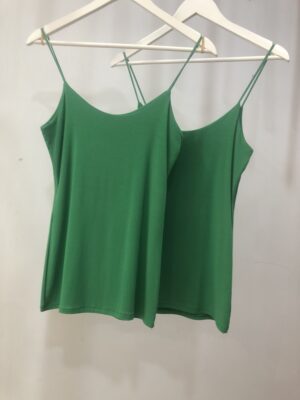 Camiseta básica de tirantes verde botella
