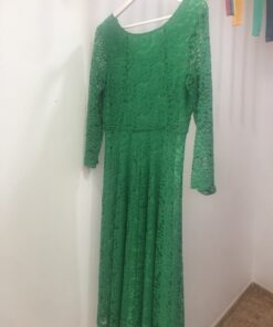 Alternative view of Vestido de Encaje Verde Botella Daniela Cool Elegante