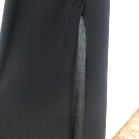 Vestido Largo Negro Elegante con Fruncido pecho