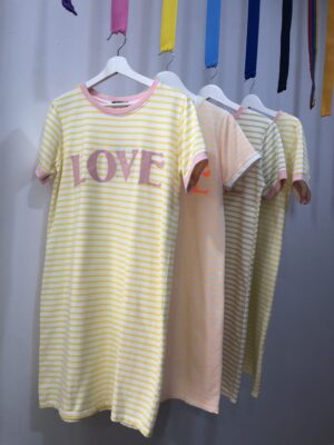 Vestido Love de Rayas Multicolor Cómodo y Fresco