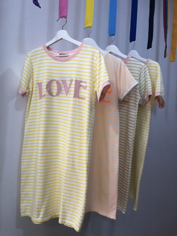 Vestido Love de Rayas Multicolor Cómodo y Fresco
