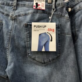 Pantalón vaquero corto azul cómodo talla grande