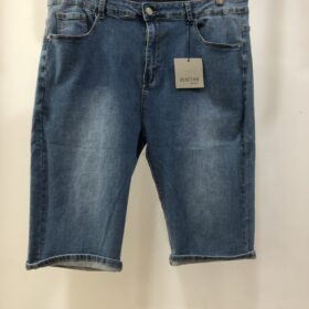 Pantalón vaquero corto azul oscuro cómodo y elástico