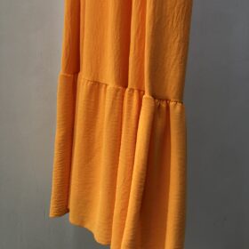 Vestido versase largo rojo/naranja fluido verano mujer