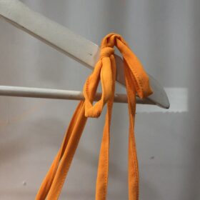 Vestido versase largo rojo/naranja fluido verano mujer