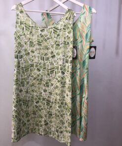 Bata estampada verde ligera y fresca