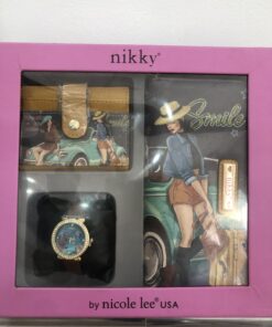 Alternative view of Conjunto Nikky Nicole gris: monedero, tarjetero y reloj
