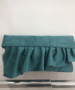 Bolso volante seraje azul oscuro elegante triangular