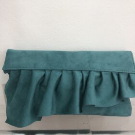 Bolso volante seraje azul oscuro elegante triangular