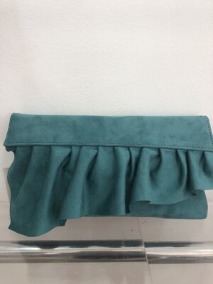 Bolso volante seraje azul oscuro elegante triangular
