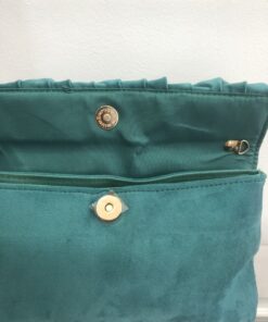 Alternative view of Bolso volante seraje azul oscuro elegante triangular
