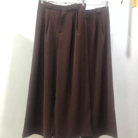 Pantalón Palazzo marrón chocolate de algodón fluido