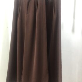 Pantalón Palazzo marrón chocolate de algodón fluido