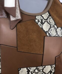 Alternative view of Bolso camel grande con parches animal print único