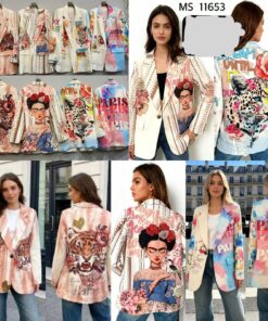 Americana oversize estampada mujer original y elegante
