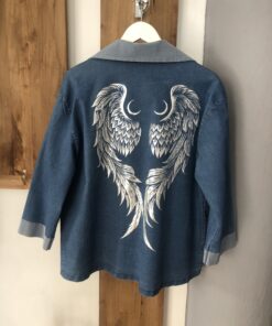 Cazadora vaquera alas plata estilo único