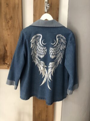 Cazadora vaquera alas plata estilo único
