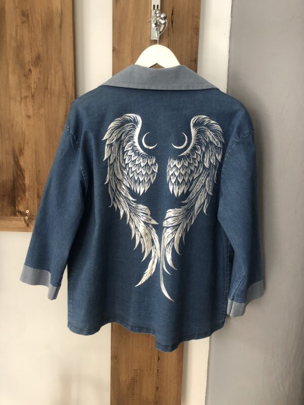 Cazadora vaquera alas plata estilo único