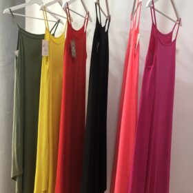 Vestido largo tirantes estrella dorado cómodo y elegante