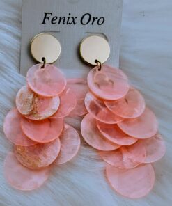 Pendientes de Círculo Rosa Palo Ligeros y Elegantes