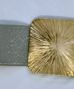 Alternative view of Cinturón Elástico Plata con Purpurina y Hebilla Dorada