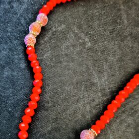 Collar Pez Rojo y Dorado con Perlas | Original y Elegante
