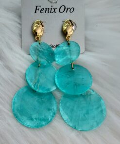 Pendientes Turquesa de Círculos Ligeros para Eventos