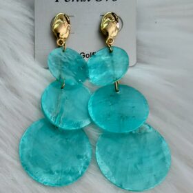 Pendientes Turquesa de Círculos Ligeros para Eventos